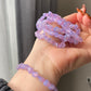 Raw Natural Lavender Milky Amethyst Gradient candy nuggest beads handmade dainty bracelet birthday gift for her