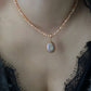 Spring exclusives Handmade Minimalist tiny colorful petal pearl dainty chocker necklace with removal pendant gift for her  anniversary gift