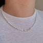 Elegant Keshi Pearl Necklace, 3mm+ Freshwater Pearls with Sterling Silver Necklace Dainty Minimalist  Layering Necklace, Gift for Her