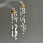 Ocean Breeze 14K Gold filled Shell baroque Keshi pearl tassel long Earring