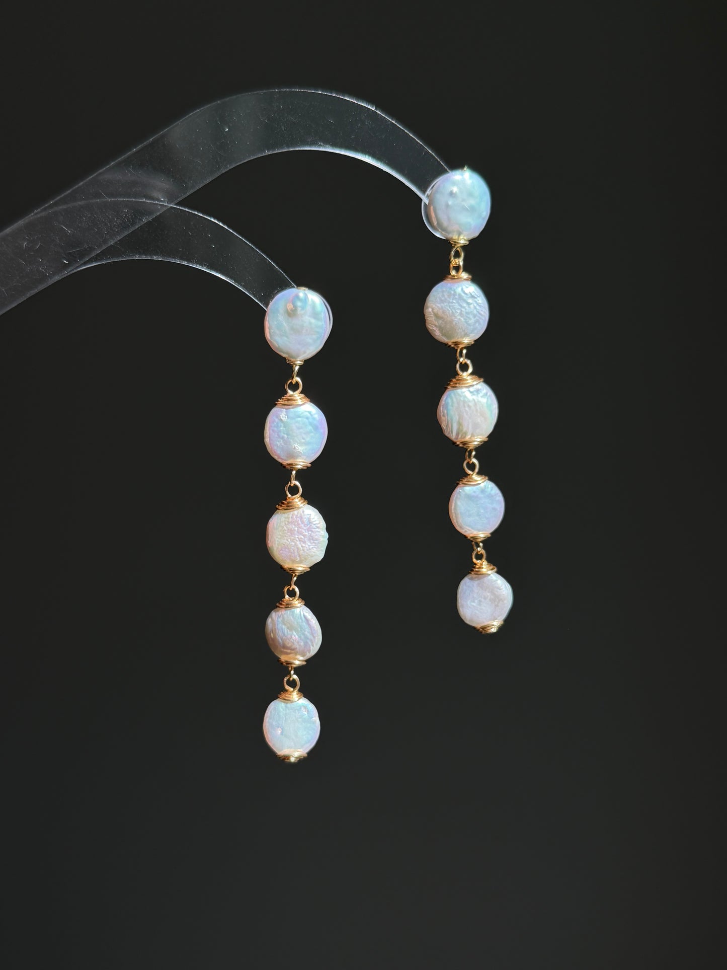 LUNA Moonfall baroque Coin Pearl Earrings