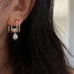 ORBITA Moving Freshwater Pearl Earrings in 14K Gold Filled