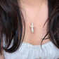 Natural Baroque Cross Pearl Pendant Necklace Elegant Gold Jewelry