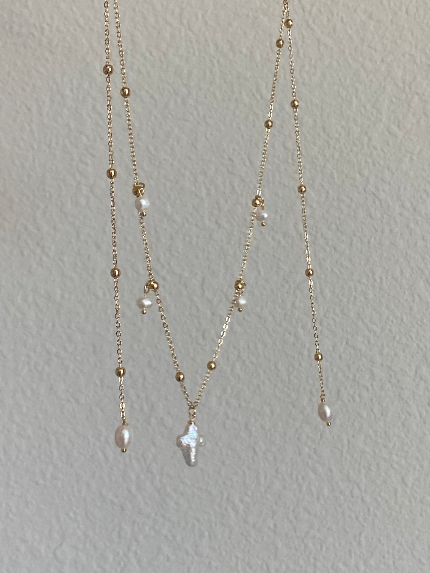 Best gift Minimalist Cross  Pearl Pendant  Necklace Versatile and Stylish Gift for her Christmas gift