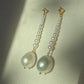 Moonlit Pearl Cascade — Statement Baroque Pearl & Zircon Drop Earrings