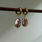 Iridescent Mermaid Pearl Hoop Earrings Baroque Oval Dangles