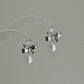 Heart Zirconia Bow Pearl Earrings Vintage Coquette Jewelry