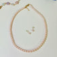 Sakura Pink Freshwater Pearl Necklace | Dainty Minimalist Pearl Choker Necklace