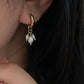 Handmade Triple Pearl 3-in-1 Hoop Earrings | Removable Freshwater Pearl Charm | Dainty Gold Hoops | Versatile Pearl Drop Earrings