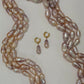 Iridescent Mermaid Pearl Hoop Earrings Baroque Bullet Dangles