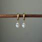 TEAR OF GHOST Bloody Eye Baroque Pearl Hoop Earrings