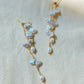Handmade Baroque Petal Pearl Drop Earrings Adjustable Length Tassel Earrings Inspired by Wisteria Dainty romance Bridesmaid Gift for her