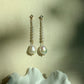 Moonlit Pearl Cascade — Statement Baroque Pearl & Zircon Drop Earrings