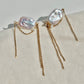 ASTRAEA Baroque Rectangle Pearl Tassel Earrings