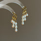 TRINITY DROP | Faux Triple Piercing Pearl Earrings