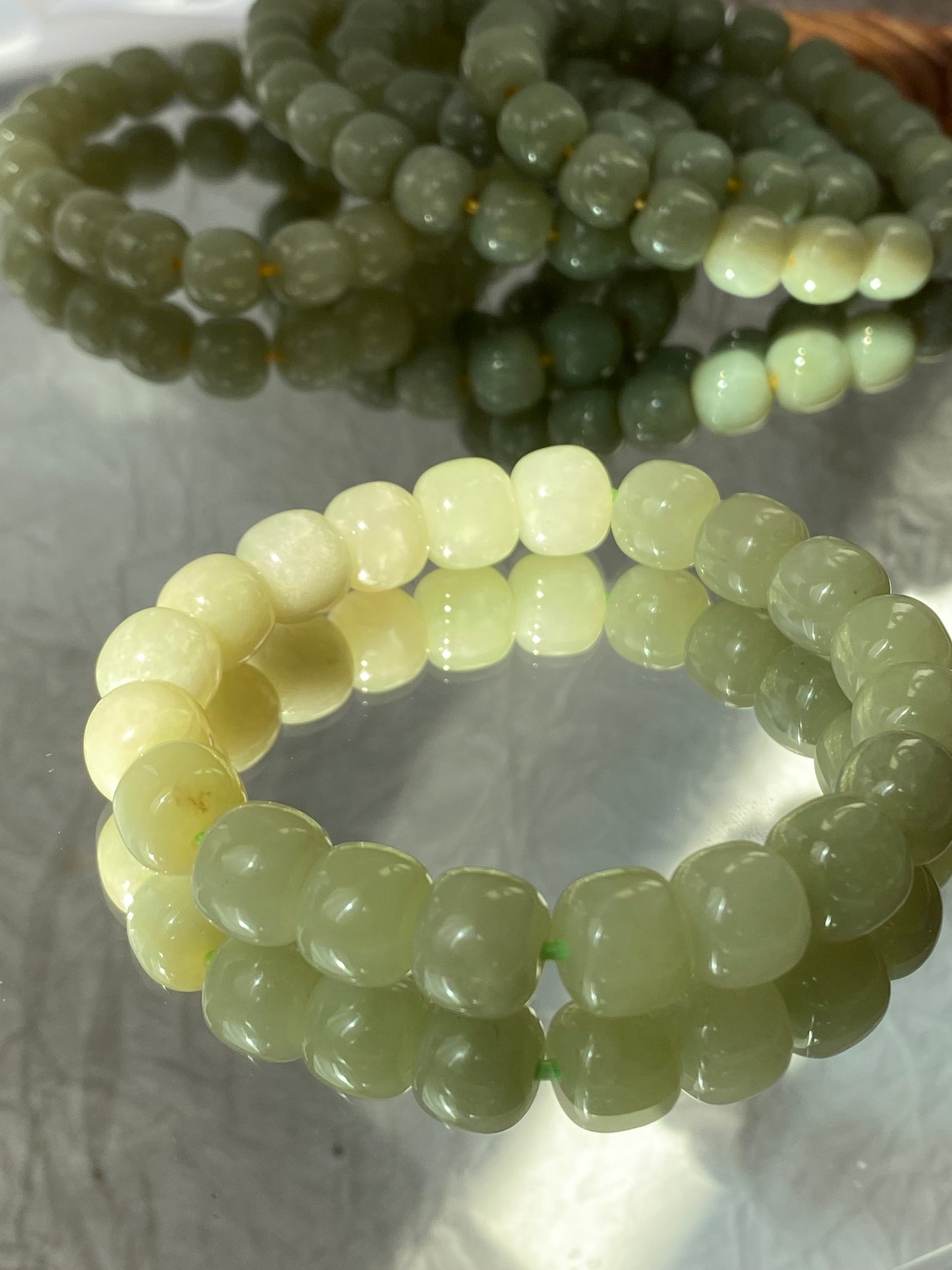 AAA  Natural light green Jade square bead handmade Bracelet Best lucky Gift for her,gift for Mom,meditation crystal bracelet gift for him