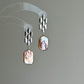 Square Baroque Pearl Woven Link Earrings – Modern Chic Drop Earrings