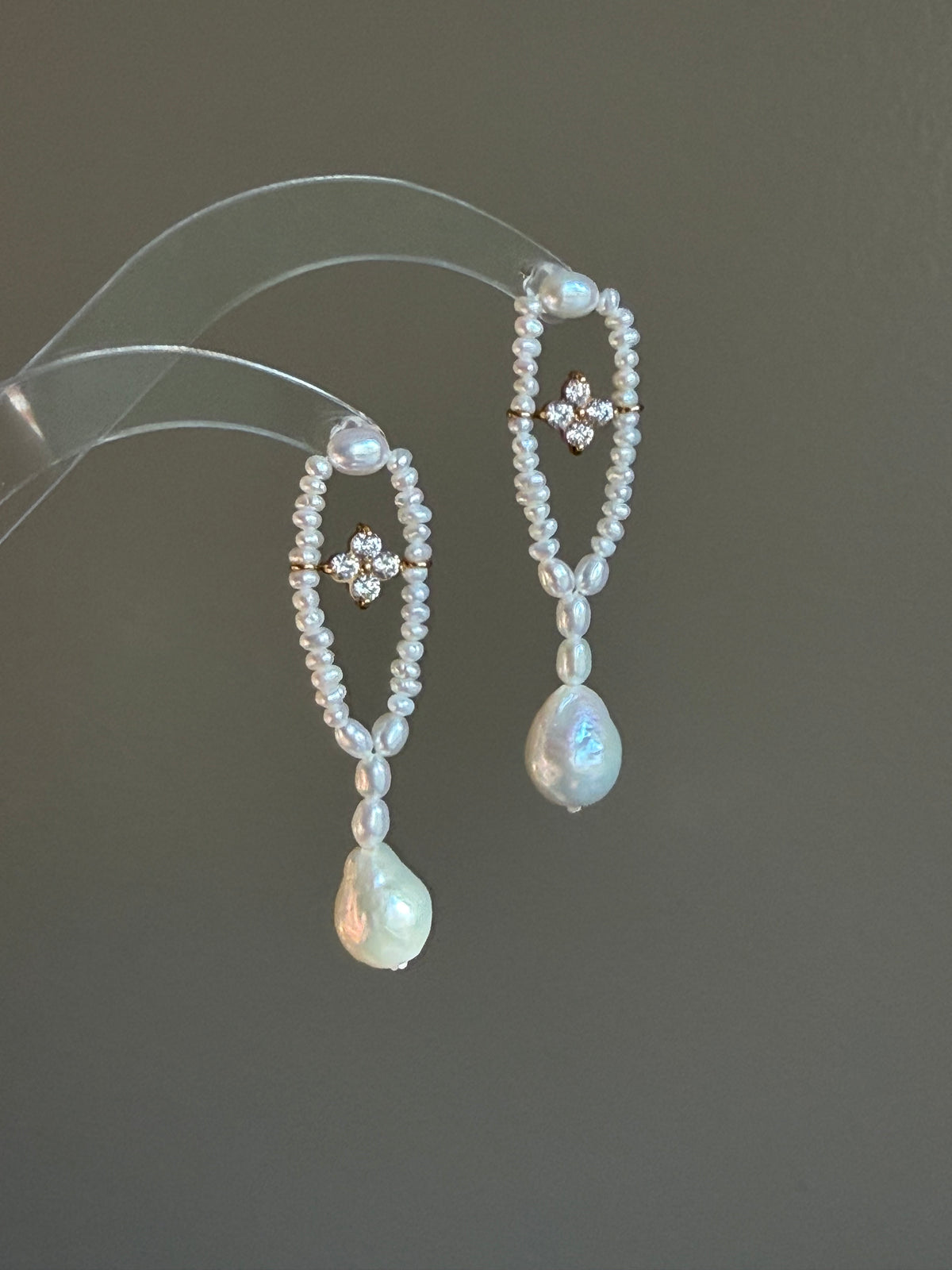Odette Lucky Clover Pearl Earrings