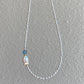 Handmade Baroque Fish Pearl Bead Chocker Necklace  Freshwater Pearl and Aquamarine Ocean Blue Necklace Bridesmaid Gift for Her birthday gift
