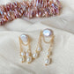 Handmade Vintage-Inspired Baroque Pearl Tassel Elegant  Earrings Dangle Studs Earring modern artistry earring Bridesmaid Gift for her