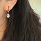TEAR OF GHOST Bloody Eye Baroque Pearl Hoop Earrings