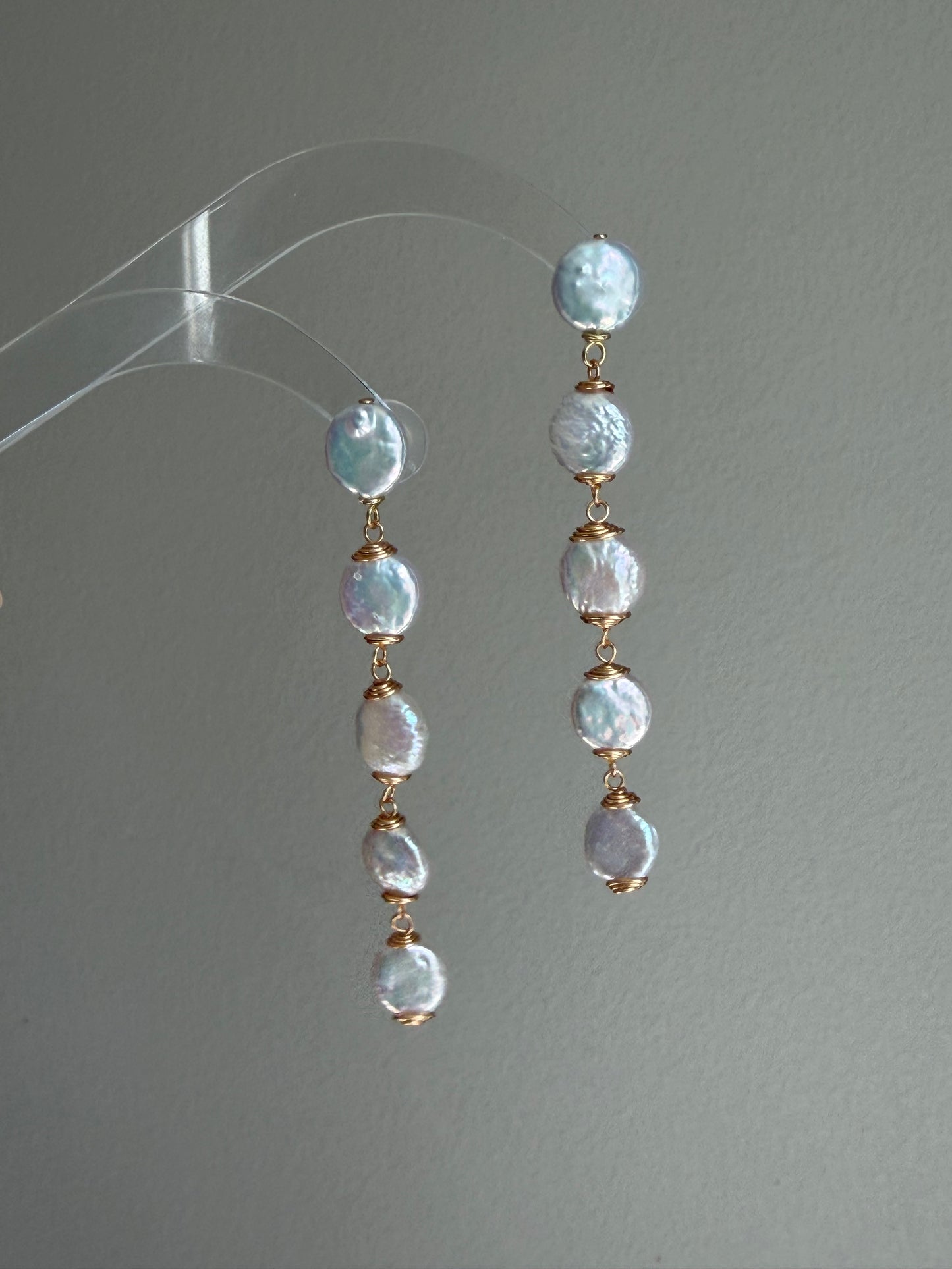 LUNA Moonfall baroque Coin Pearl Earrings