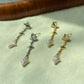 Dainty elegant Dreamworld Baroque cross star Pearl Drop Earring