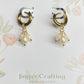 Handmade Triple Pearl 3-in-1 Hoop Earrings | Removable Freshwater Pearl Charm | Dainty Gold Hoops | Versatile Pearl Drop Earrings
