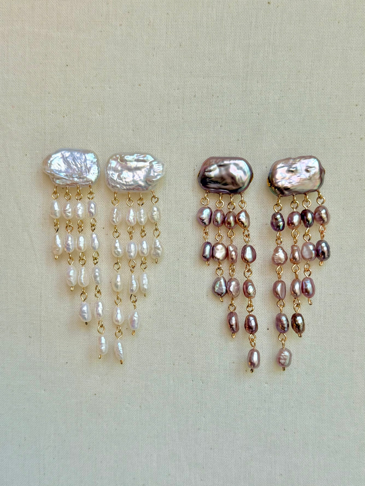 Sappho Drop | Baroque Pearl Chandelier Earrings