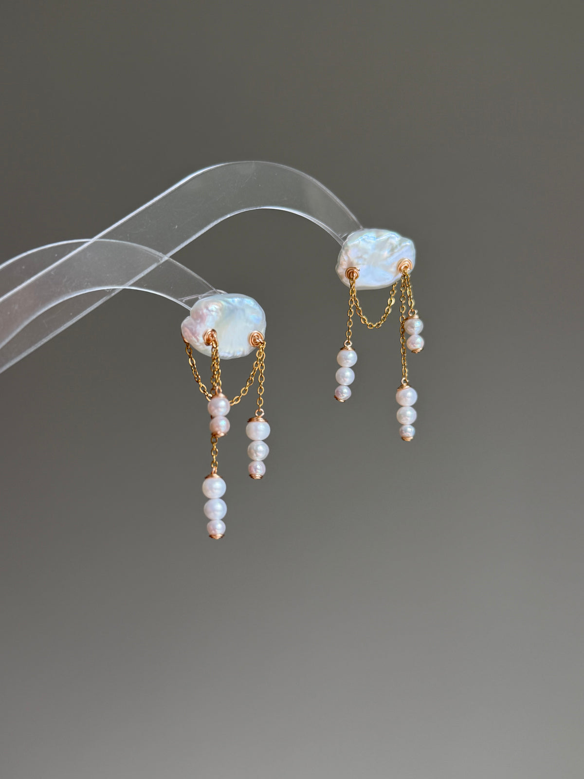 AURORA — Baroque Pearl Dangle Earrings
