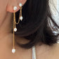 Double Piercing Bridal Pearl Earrings | ÉLANE