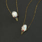 Baroque Pearl Ice Cream Cone Pendant Necklace Whimsical Jewelry