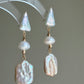 ÉLANE Baroque Pearl Drop Earrings | Long Freshwater Pearl Earrings