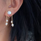 Handmade Vintage-Inspired Baroque Pearl Tassel Elegant  Earrings Dangle Studs Earring modern artistry earring Bridesmaid Gift for her