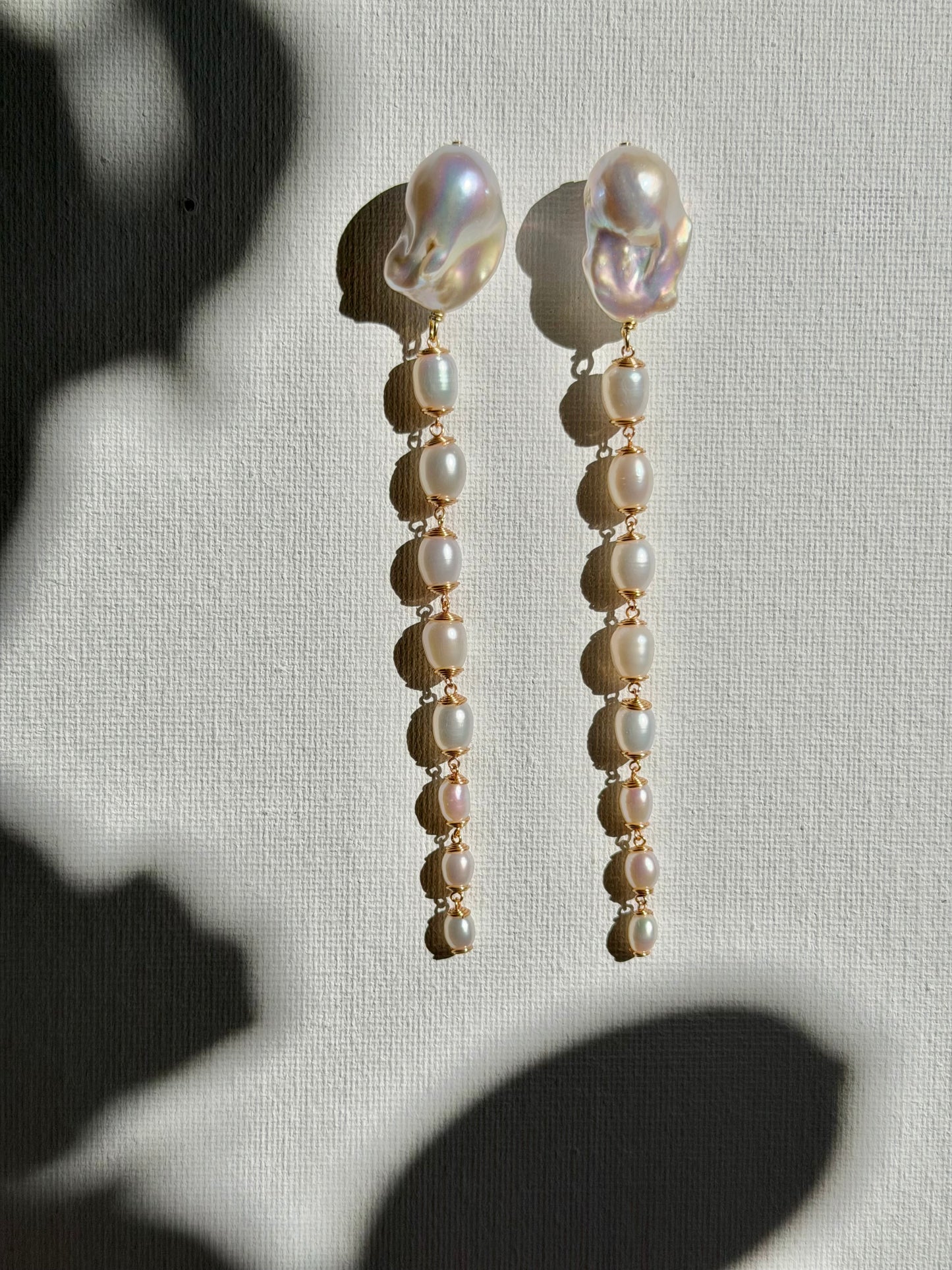 Graduated Baroque Pearl Cascade Earrings – AZALEA