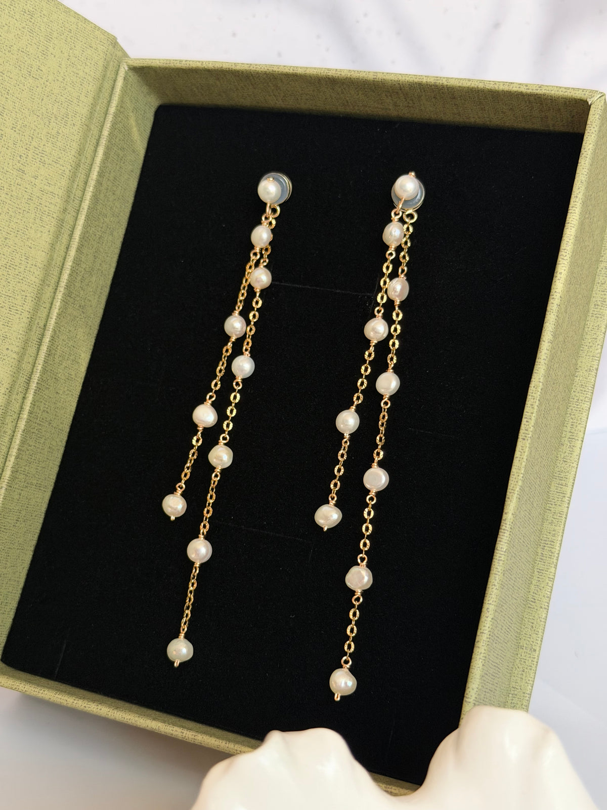 Celeste Convertible baroque Pearl Tassel Earrings