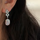 Square Baroque Pearl Woven Link Earrings – Modern Chic Drop Earrings