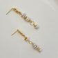 Petal Pearl Statement Earrings – Asymmetrical Baroque Design