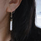 Minimalist Baroque Pearl Drop Earrings  Dainty Gold Dangle Earrings Black and white Modern Simplicity Earring gift for her gift to them