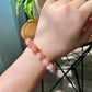 High end grade red tone clear clean flower agate smooth polish round cherry blossom agate,gift for her