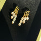 TRINITY DROP | Faux Triple Piercing Pearl Earrings