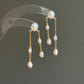 Sylvie Double Chain Pearl Earrings