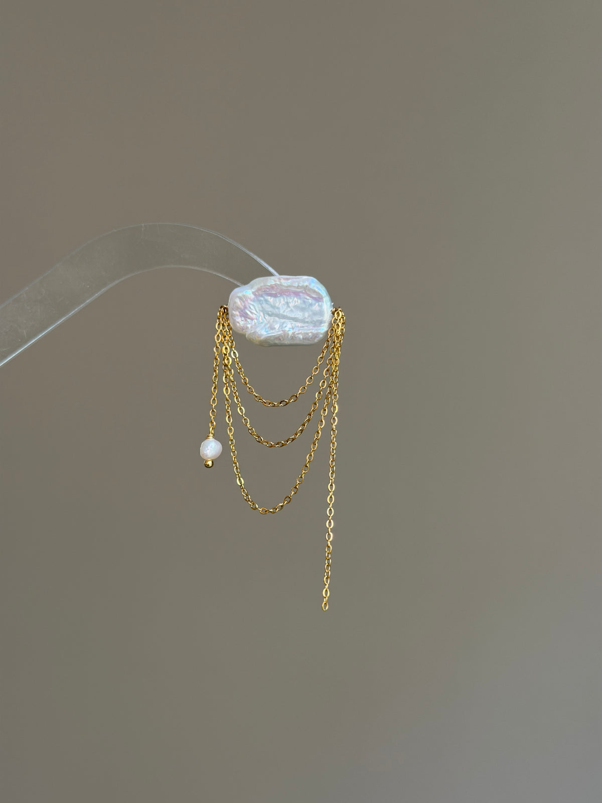 Aurelia Draped Pearl Brooch