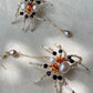 Limited edition Halloween Statement  Freshwater Pearl Spider Earrings Handmade Baroque Pearl Spider Dangle Gothic Asymmetrical Earrings