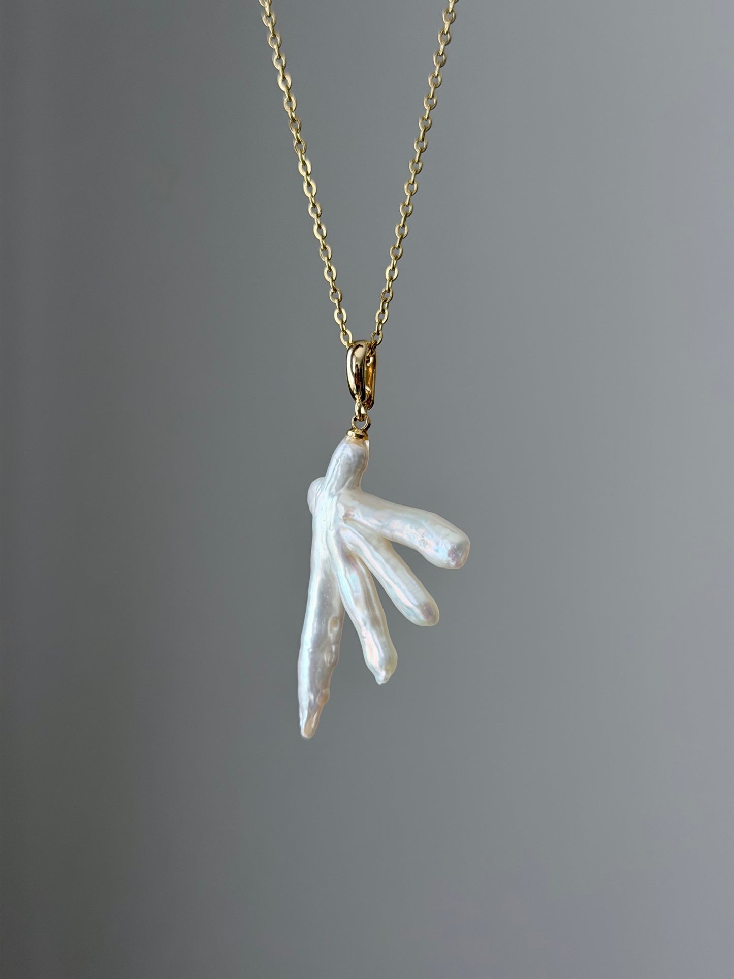 Fairycore Fallen Angel Wing Pearl Necklace
