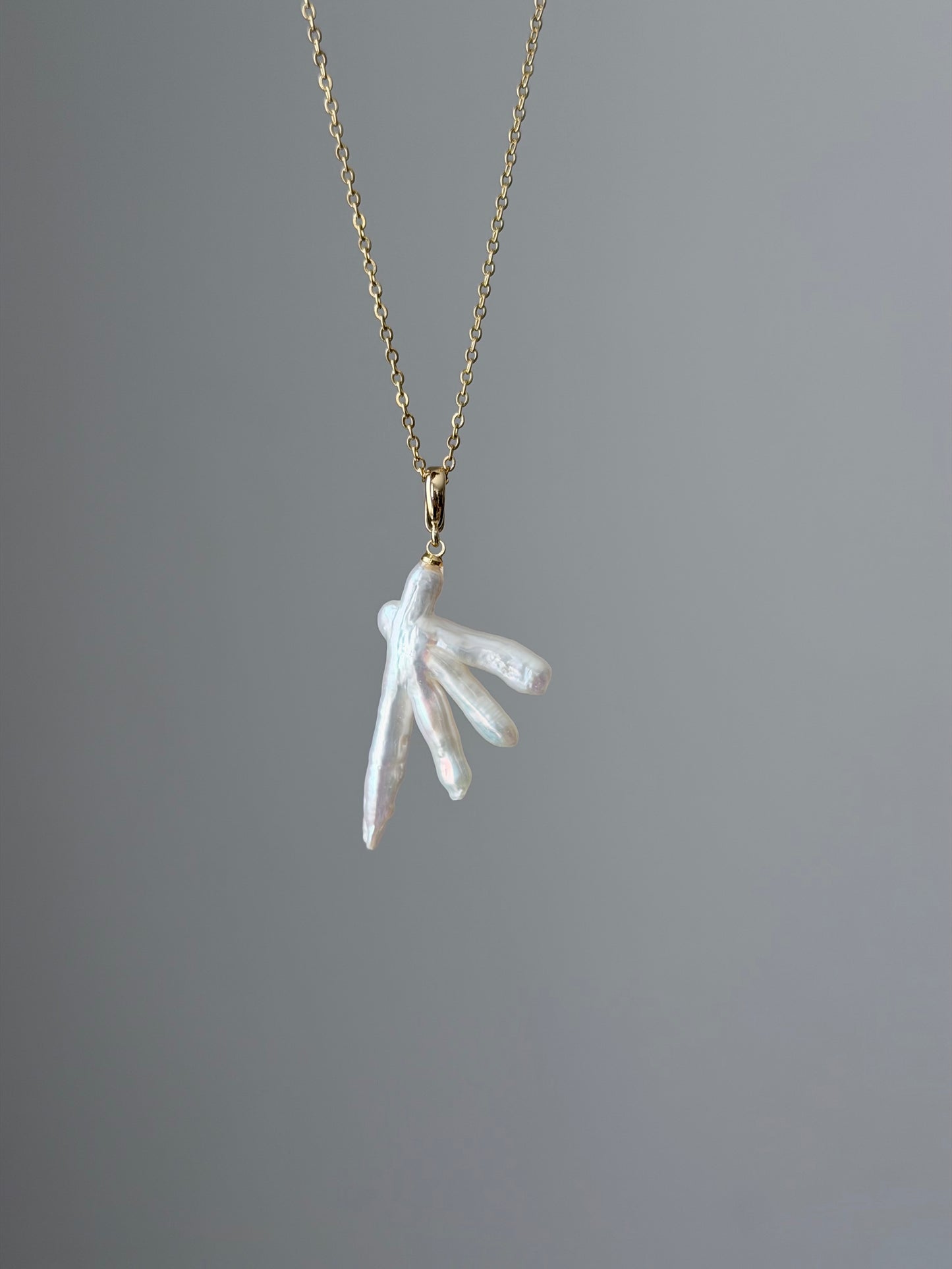 Fairycore Fallen Angel Wing Pearl Necklace