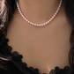 Sakura Pink Freshwater Pearl Necklace | Dainty Minimalist Pearl Choker Necklace