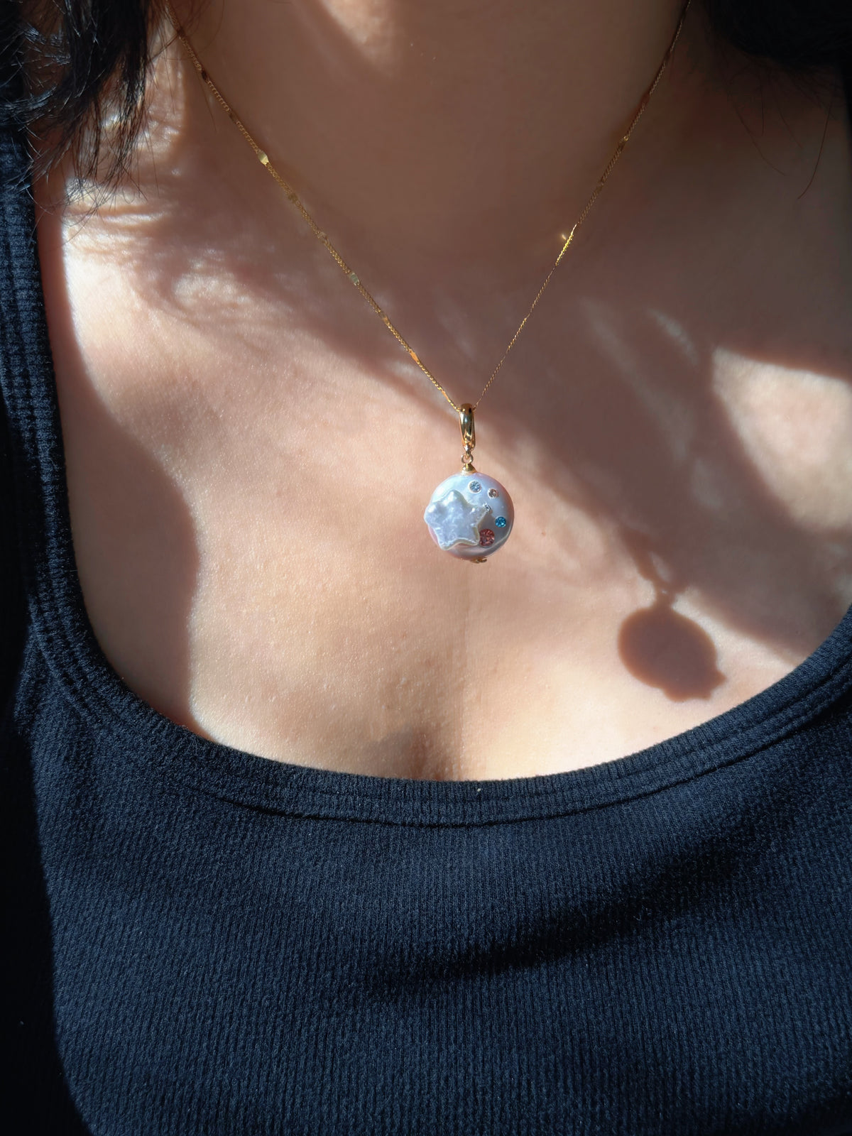 Star Trail Detachable Baroque Pearl Charm