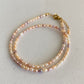 Natural Rice pearl 2-3mm Minimalist Maillard Color Rice Pearl chocker Necklace
