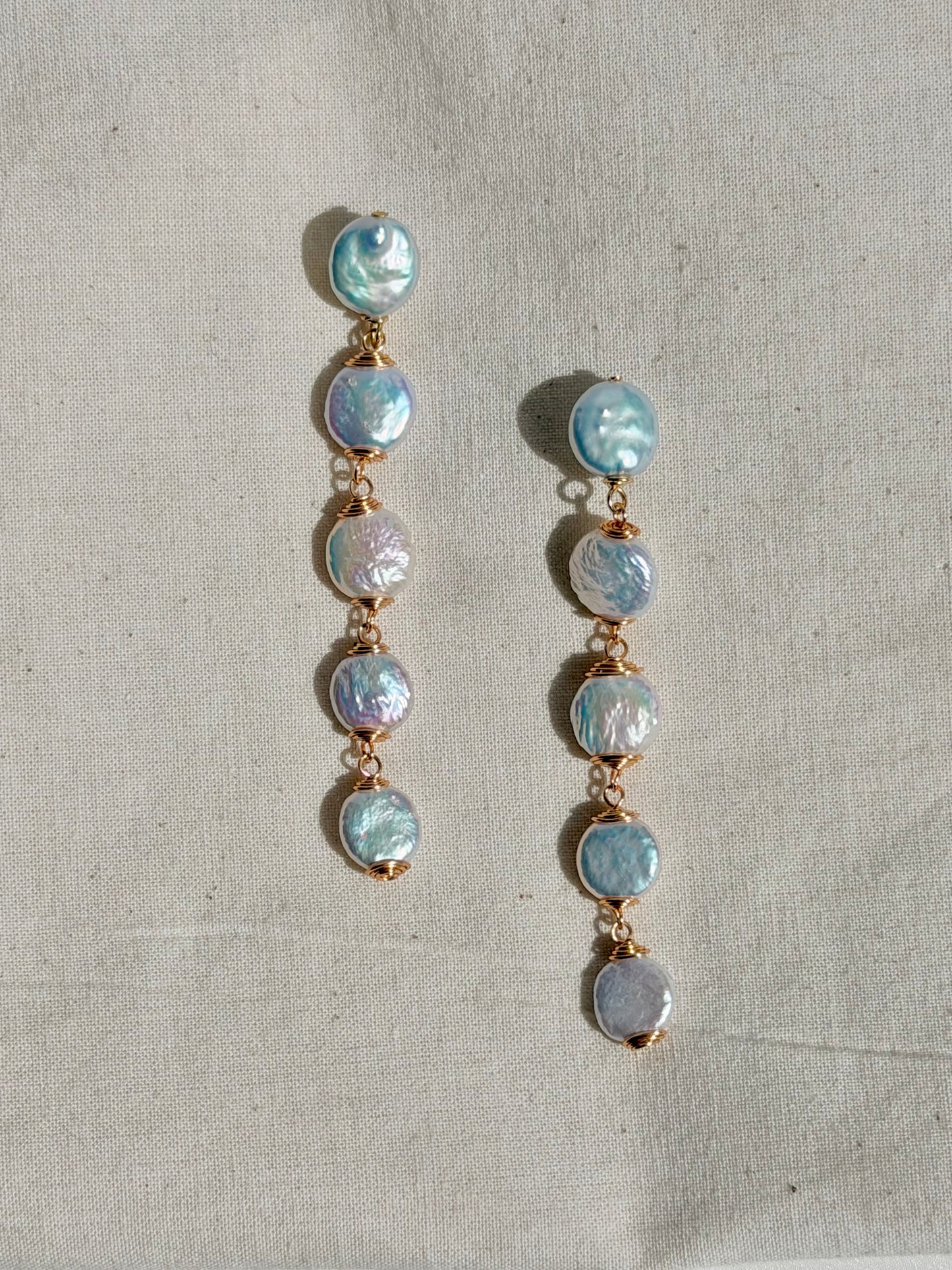 LUNA Moonfall baroque Coin Pearl Earrings